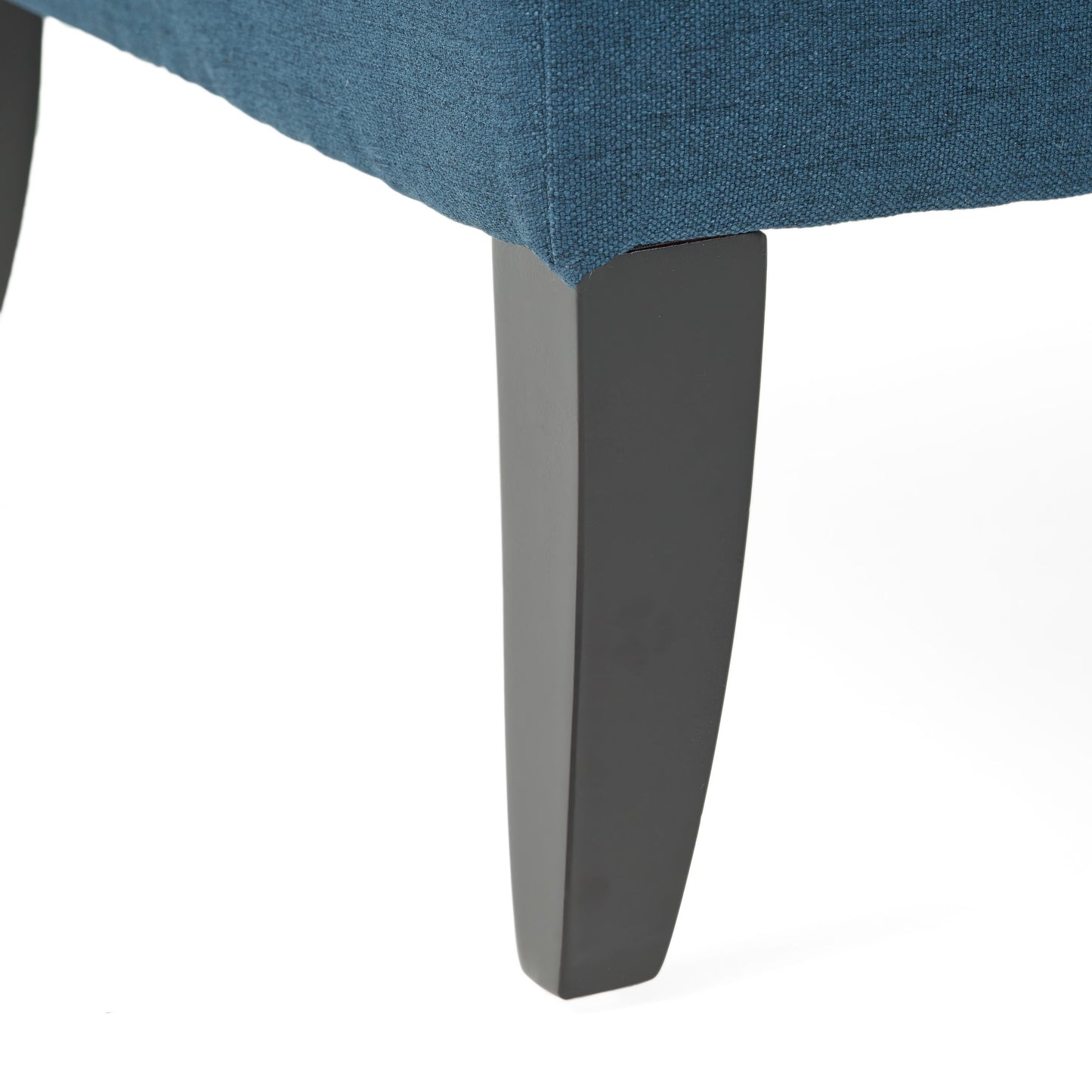 Nicole - French Style Upholstered Loveseat With Tufted Backrest - Navy Blue