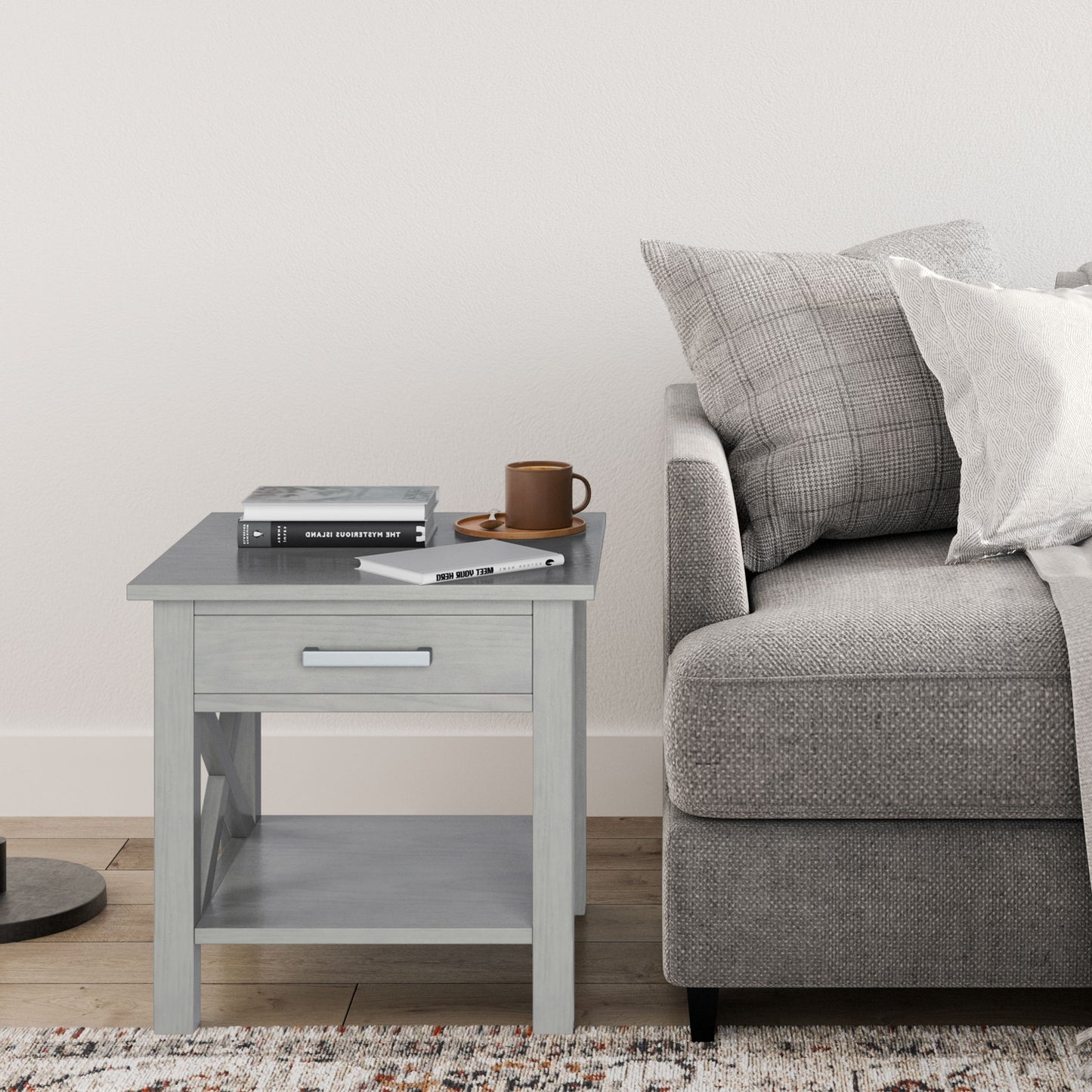 Kitchener - End Table - Fog Gray
