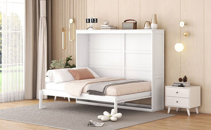 Full Size Murphy Wall Bed - White