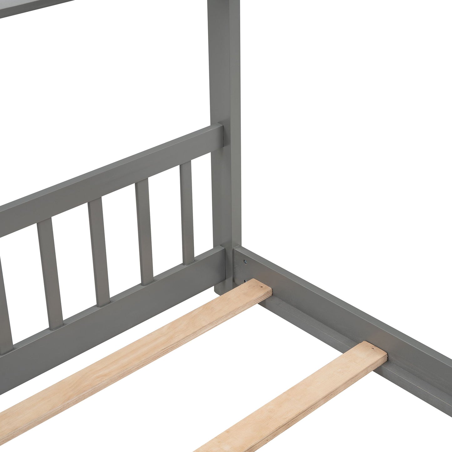 Full Size Playhouse Design Bed - Gray