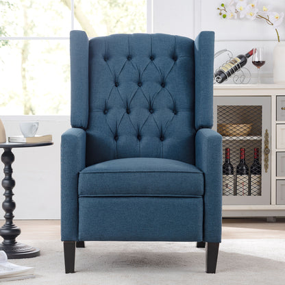 Manual Wing Chair Recliner - Blue