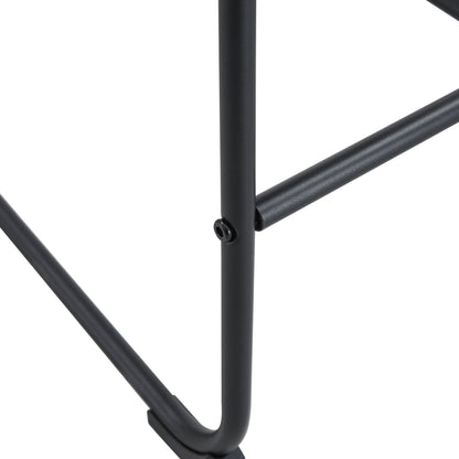 (Set of 2) Modern Minimalist Style Material Bar Stools, Suitable For Kitchen, Bar And Modern Home Design - Black