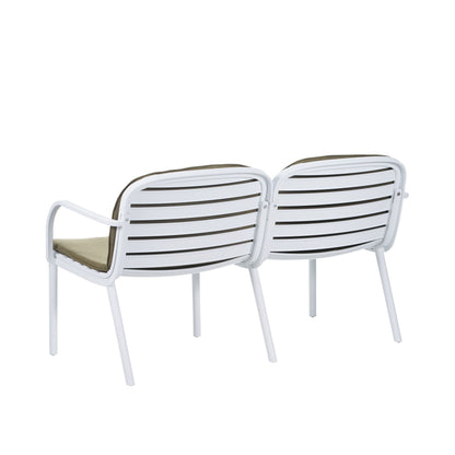Luna - Outdoor Patio Loveseat - White / Green