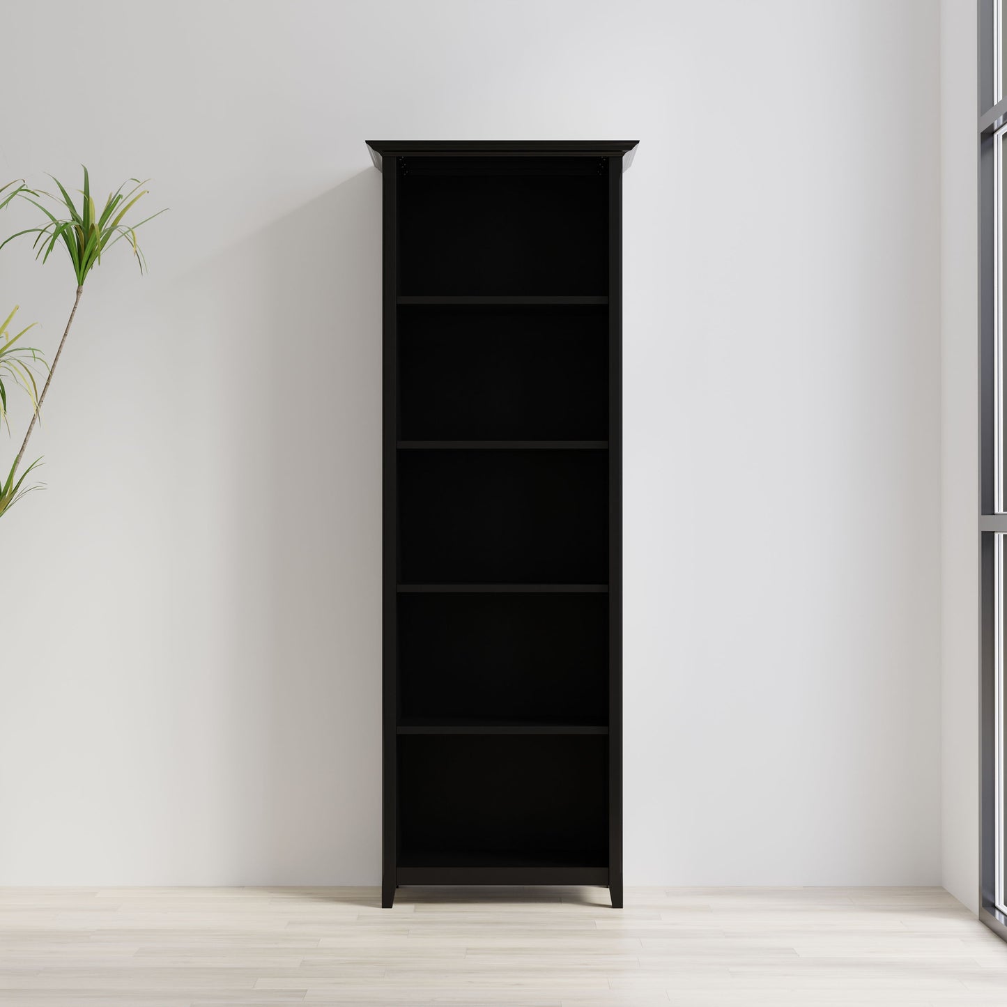 Acadian - 5 Shelf Bookcase - Black