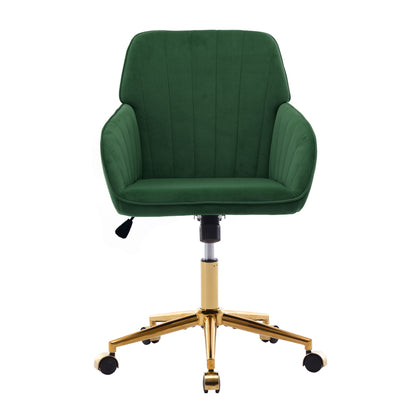 Adjustable Office Chair, Ergonomic Swivel Chair, Backrest Seat, Comfortable For Long Sitting - Green