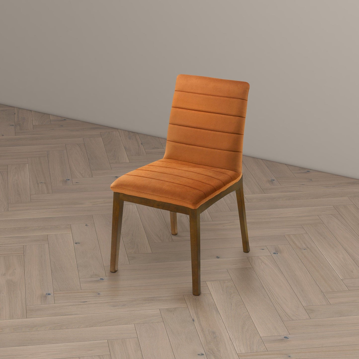Ines - Dining Chair (Set of 2) - Brown / Burnt Orange