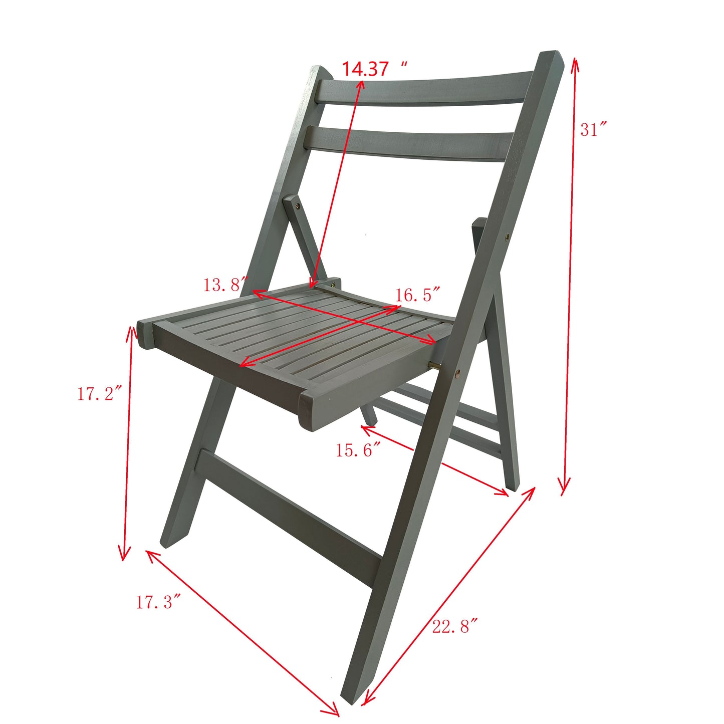 Folding Special Event Chairs, Foldable Style (Set of 4) - Gray