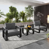 3 Piece Aluminum Frame Patio Furniture With 6.7