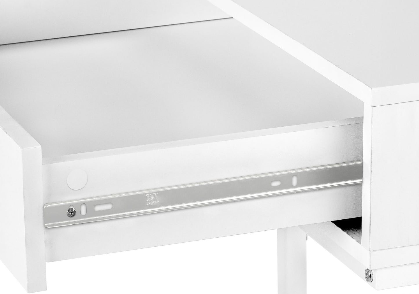 Computer Desk For Home Office, Laptop, Storage Drawers, Versatile Placement - White