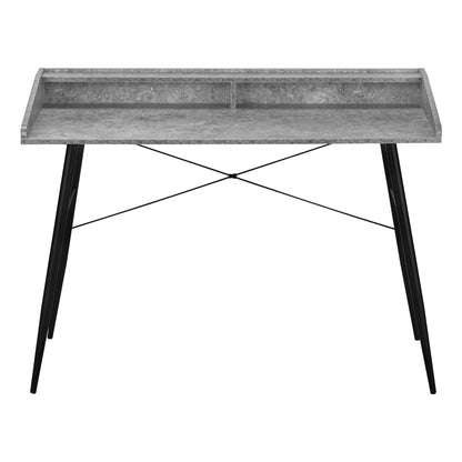 Computer Desk For Home Office, Laptop, Storage Shelves, Versatile Placement - Gray