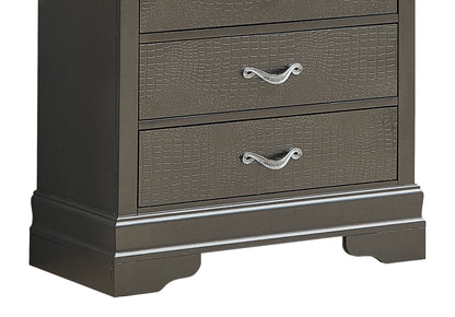 Sleek Transitional Chest - Metal Black