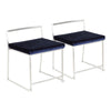 Fuji - Contemporary Stackable Dining Chair (Set of 2) - Blue