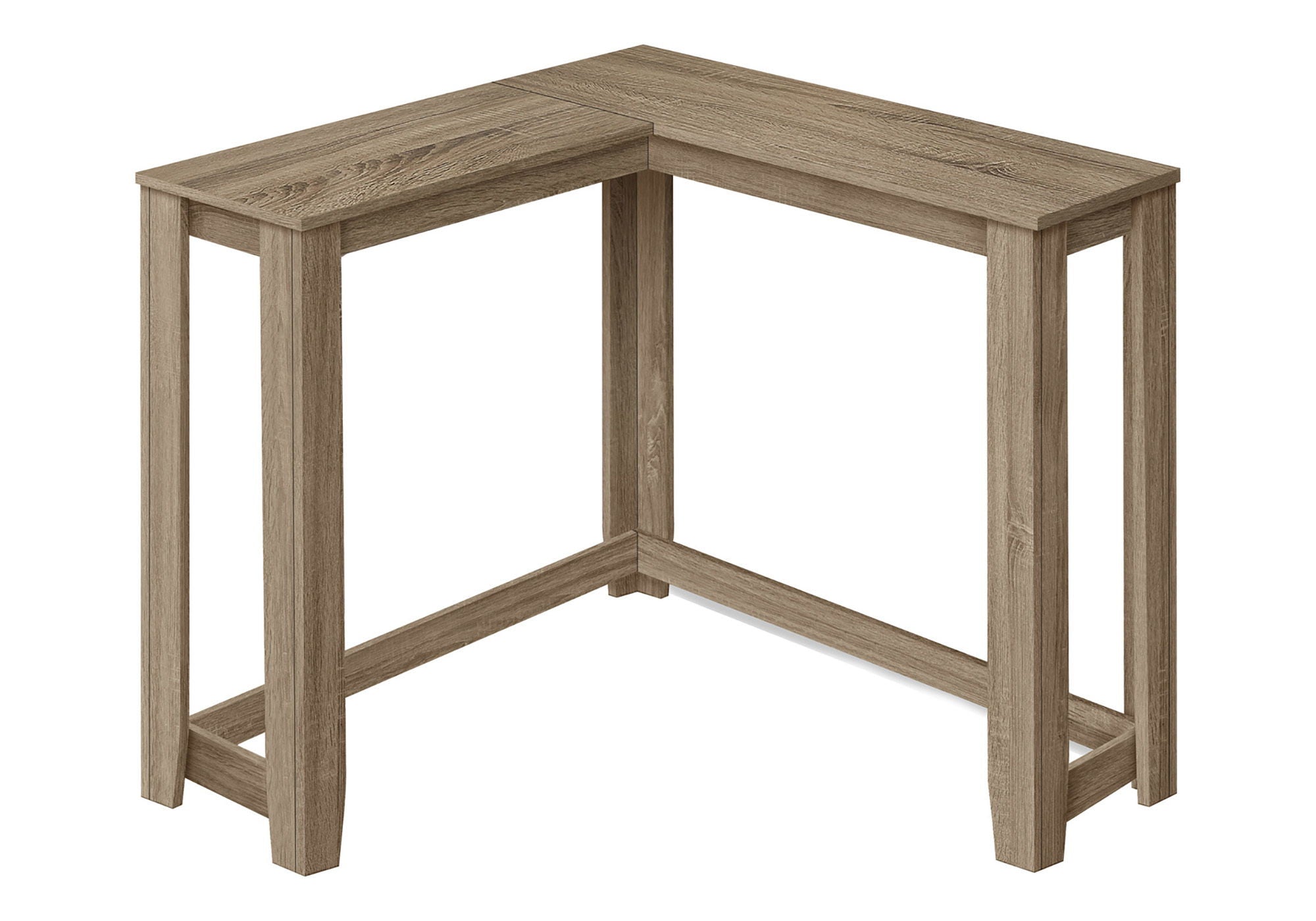 Corner Accent Console Table For Entryway, Contemporary And Modern - Taupe