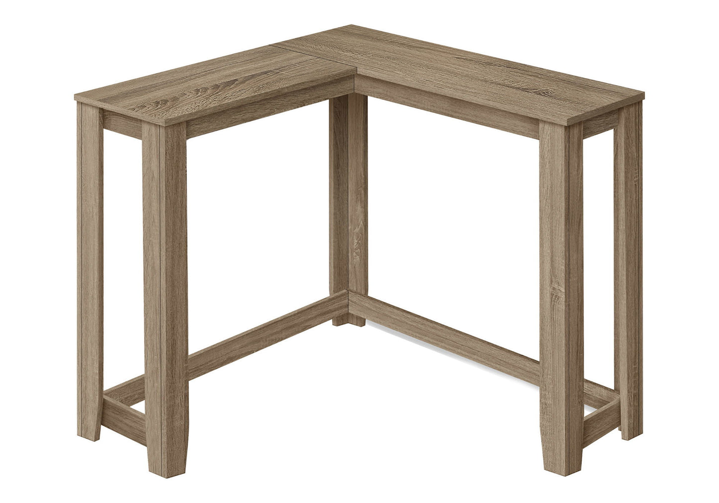Corner Accent Console Table For Entryway, Contemporary And Modern - Taupe