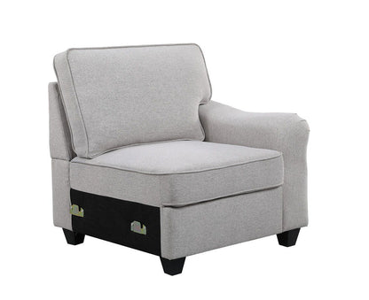 Leo - 8 Piece Modular L-Shape Sectional Sofa And Ottoman - Light Gray