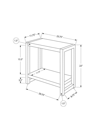 Accent Side Table, Narrow, Small, 2 Tier, Versatile Placement - Taupe