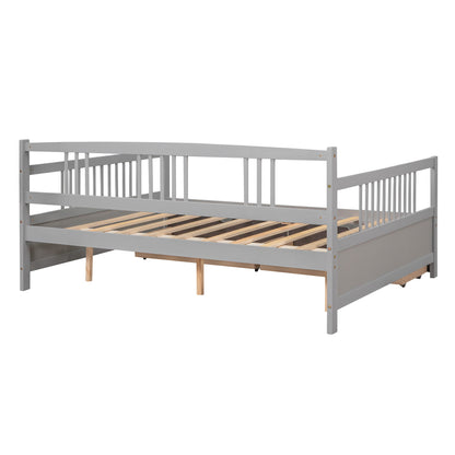 Full Size DayBed With 2 Drawers - Gray
