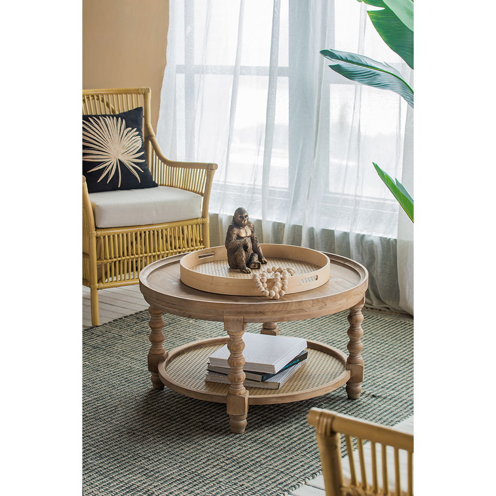 Round 2 Tiered Side Tabel, End Tabel For Lving Room Bedroom Entryway - Brown