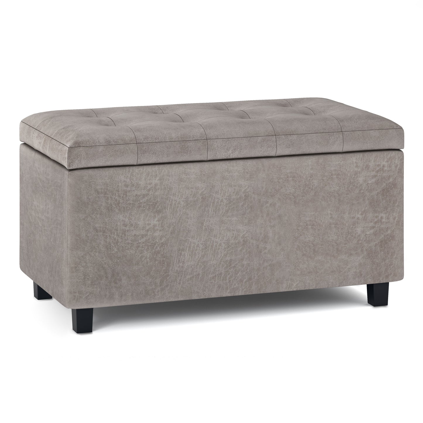 Cosmopolitan - Storage Ottoman - Distressed Gray Taupe