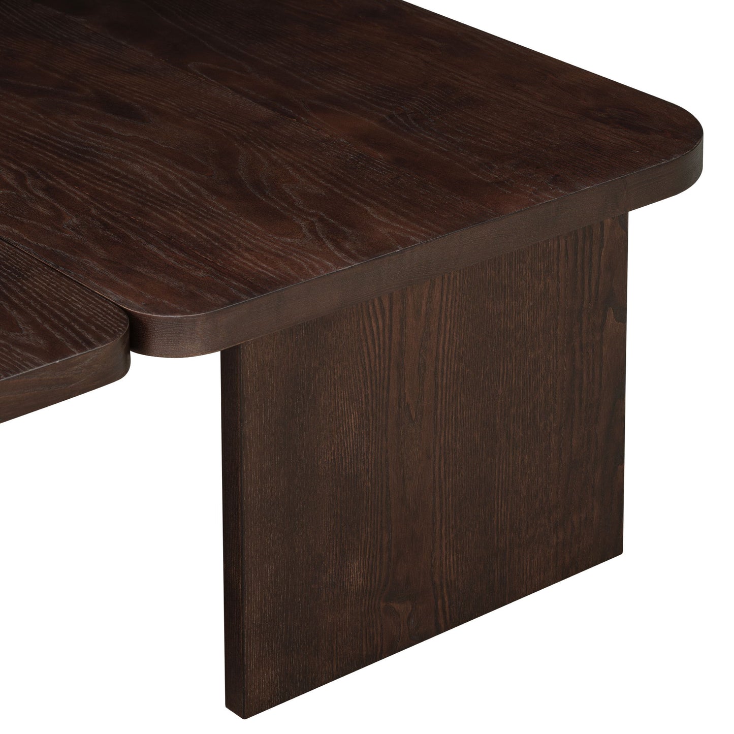Modern Minimalist Coffee Table Set, Rectangle Coffee Table With Splicing Design, Multifunctional Combination Table For Living Room - Espresso