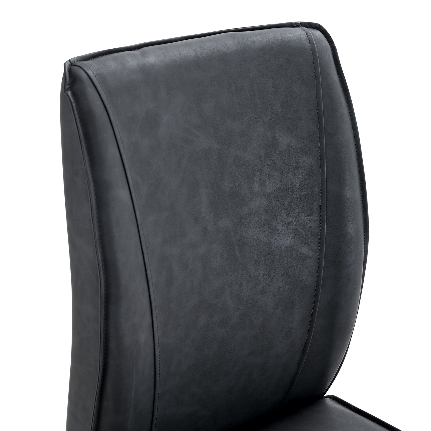 Luxury Simple Arch Chair Set Of 4 High Resilience Dining Chair - Dark Gray / Silver