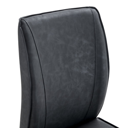 Luxury Simple Arch Chair Set Of 4 High Resilience Dining Chair - Dark Gray / Silver
