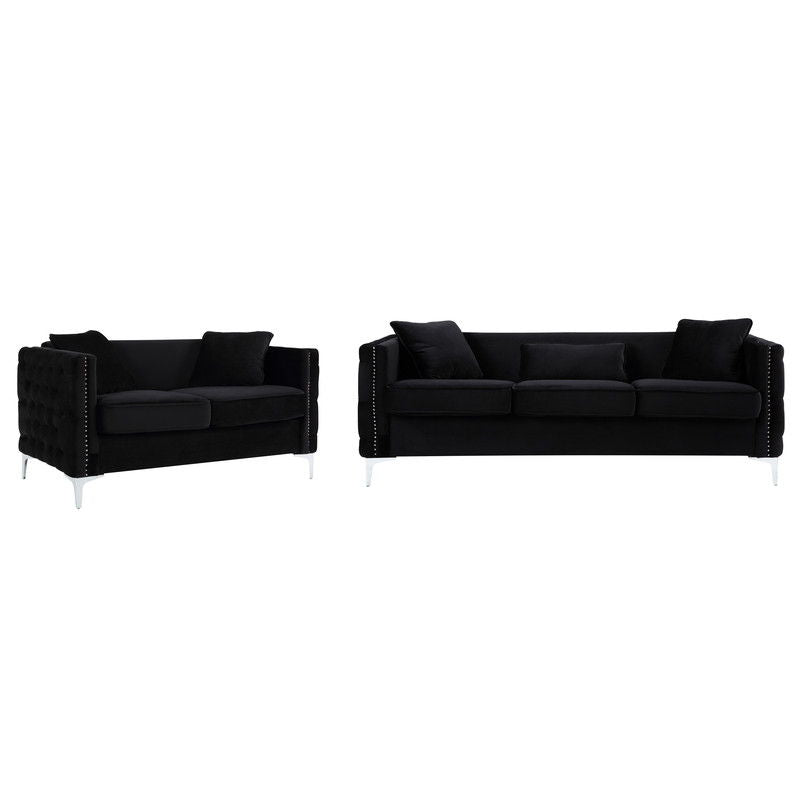 Bayberry - Sofa Loveseat Living Room Set - Black