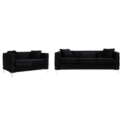 Bayberry - Sofa Loveseat Living Room Set - Black
