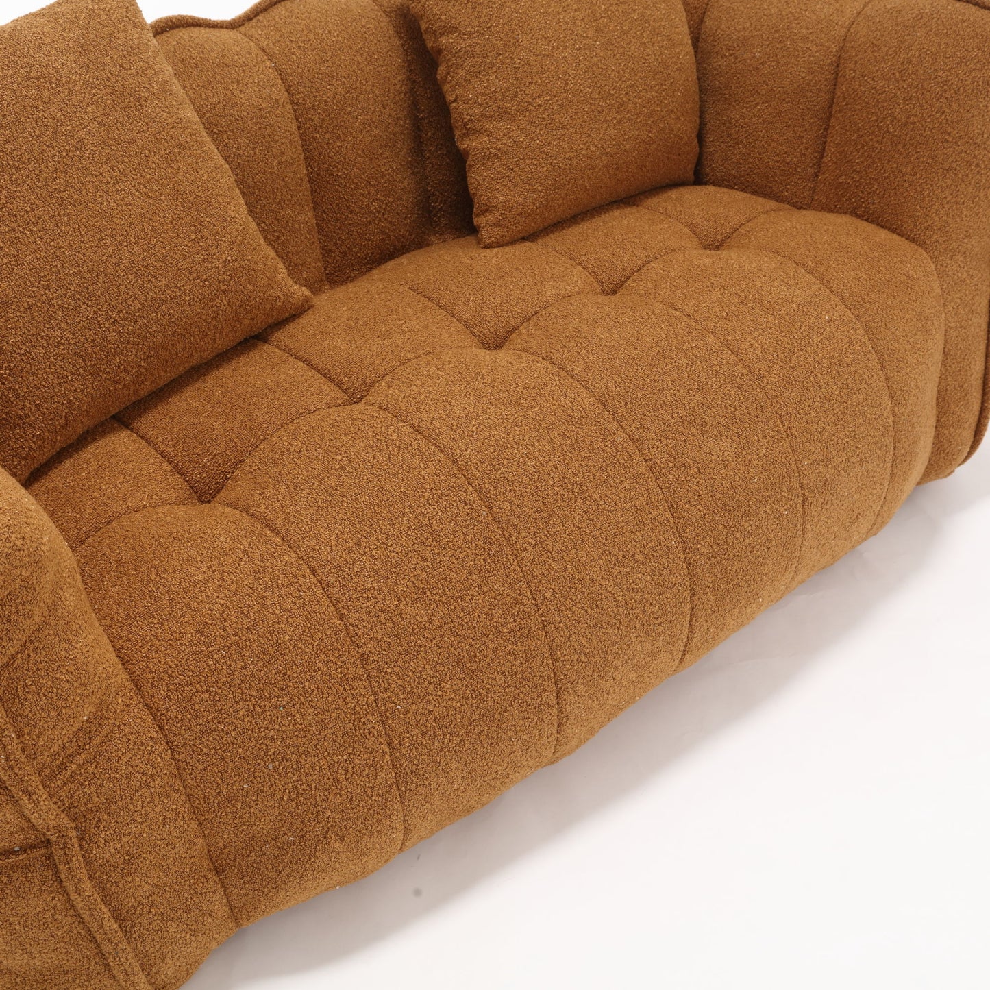 Soft Beanbag Chair With High Resilience Foam Core For Two People - Yellow