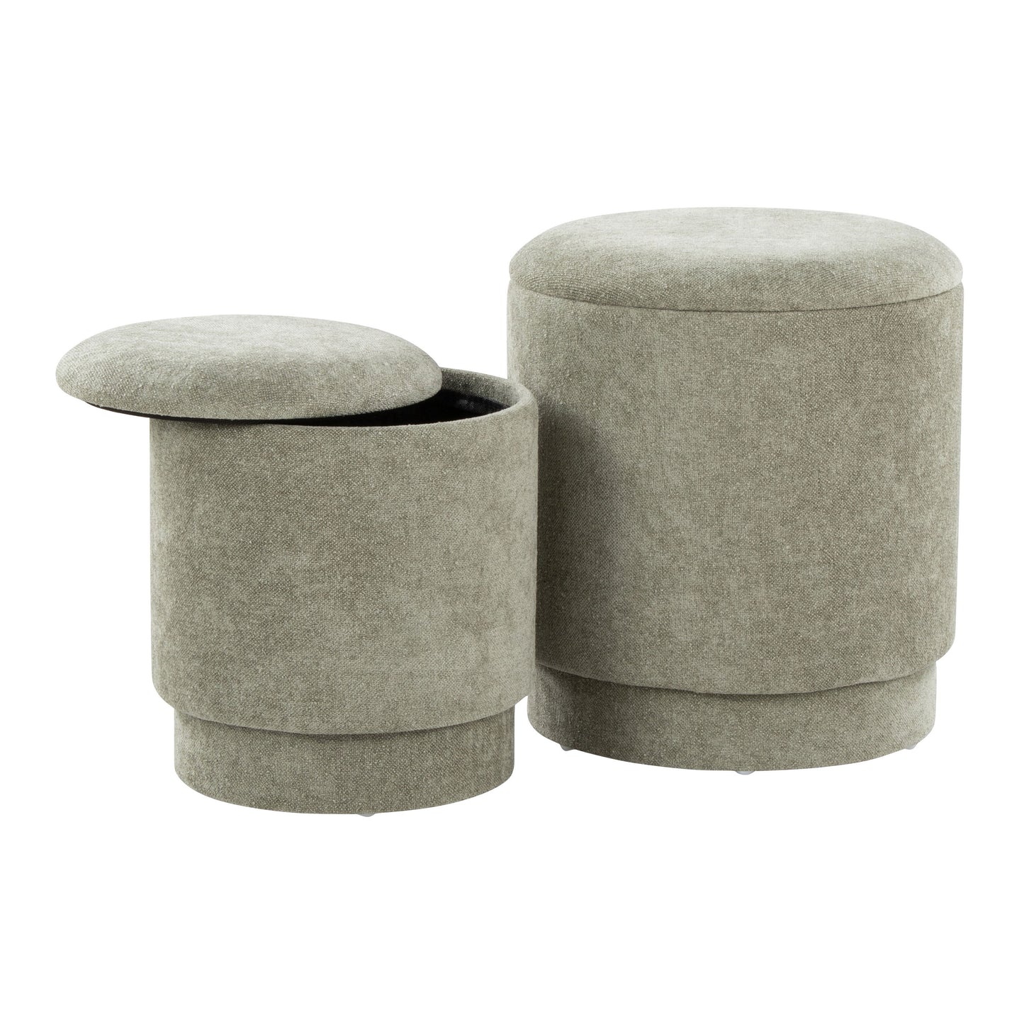 Marla - Upholstered Contemporary Ottoman Set - Green