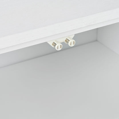Creative Carved 4 Door Sideboard With Handleless Press To Open Design - White