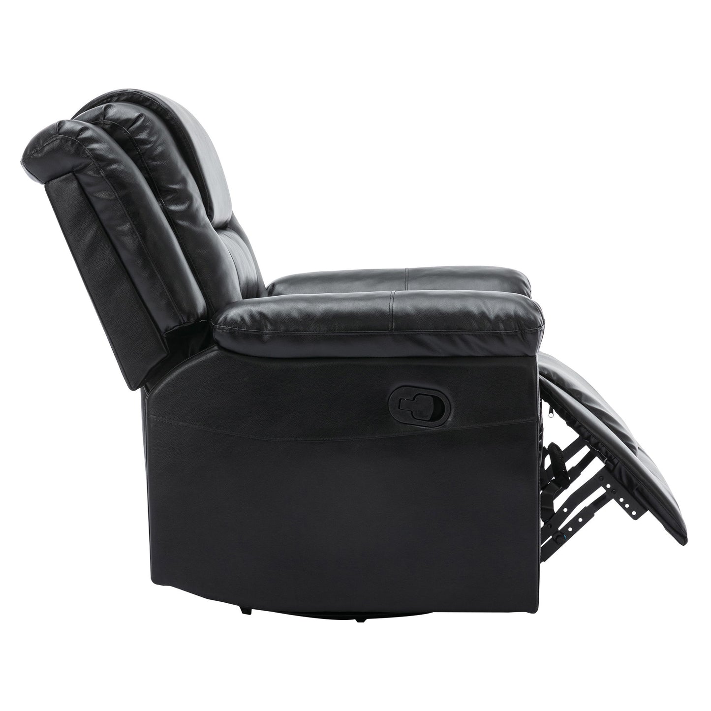 360ÔøΩÔøΩ swivel And Rocking Home Theater Recliner Manual Recliner Chair With Wide Armrest For Living Room - Black
