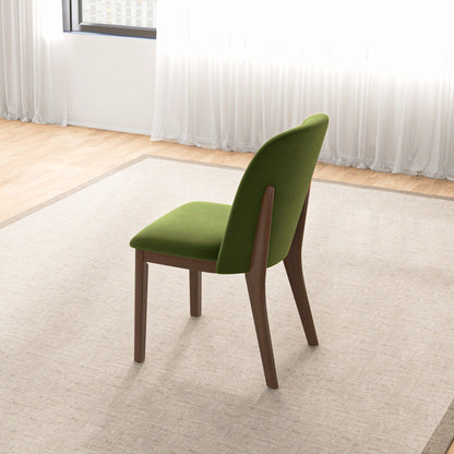 Kaitlyn - Dining Chair (Set of 2) - Brown / Light Green / Olive Green