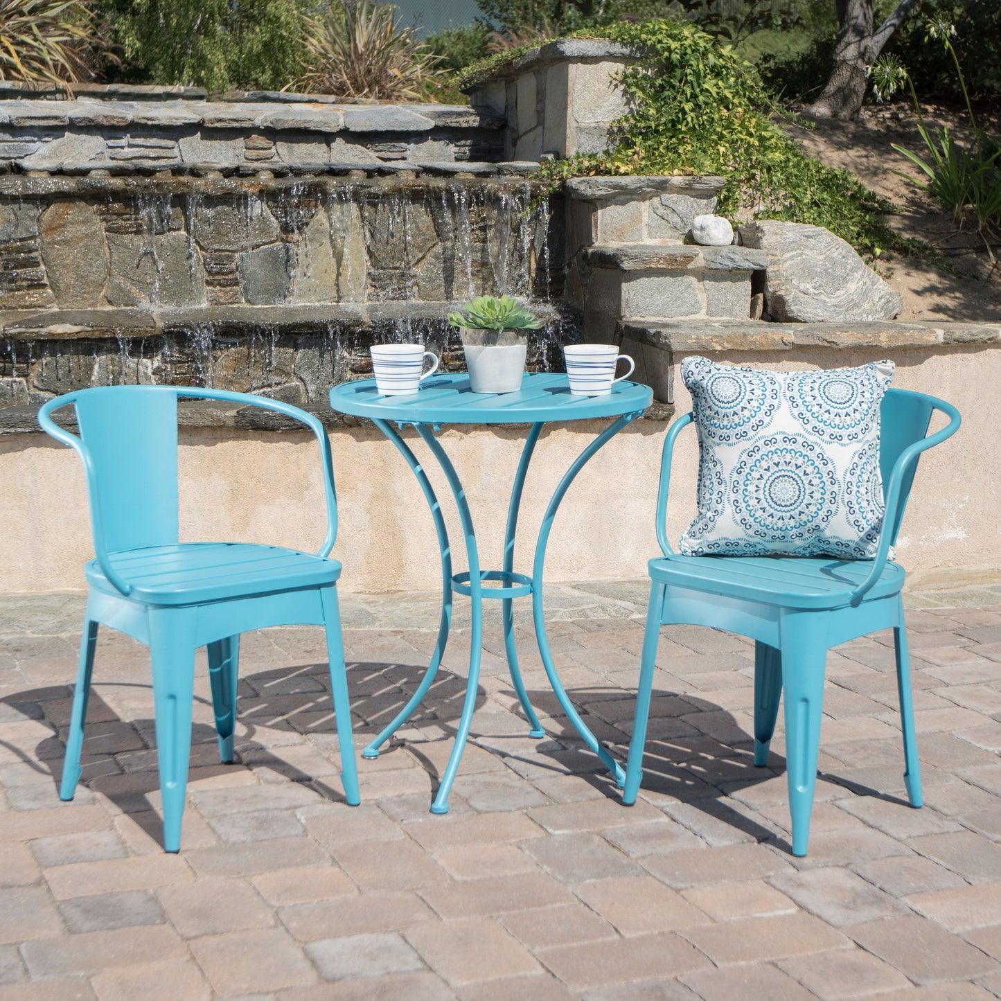 Colmar - 3 Piece Metal Set - Teal