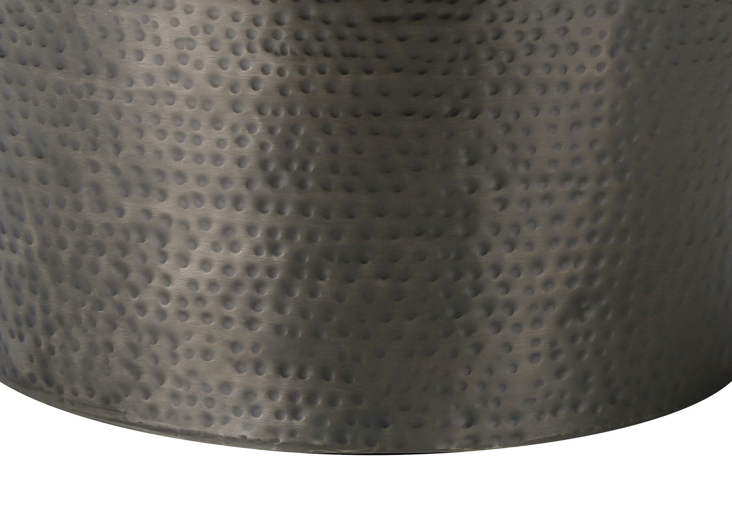 Drum Accent Side Table, Contemporary, Elegant Design - Silver