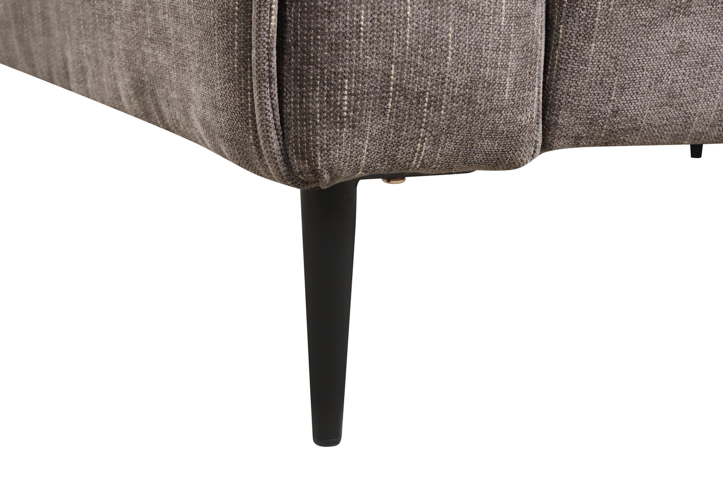 Valentina - Chenille Chair With Metal Legs And Throw Pillow - Gray