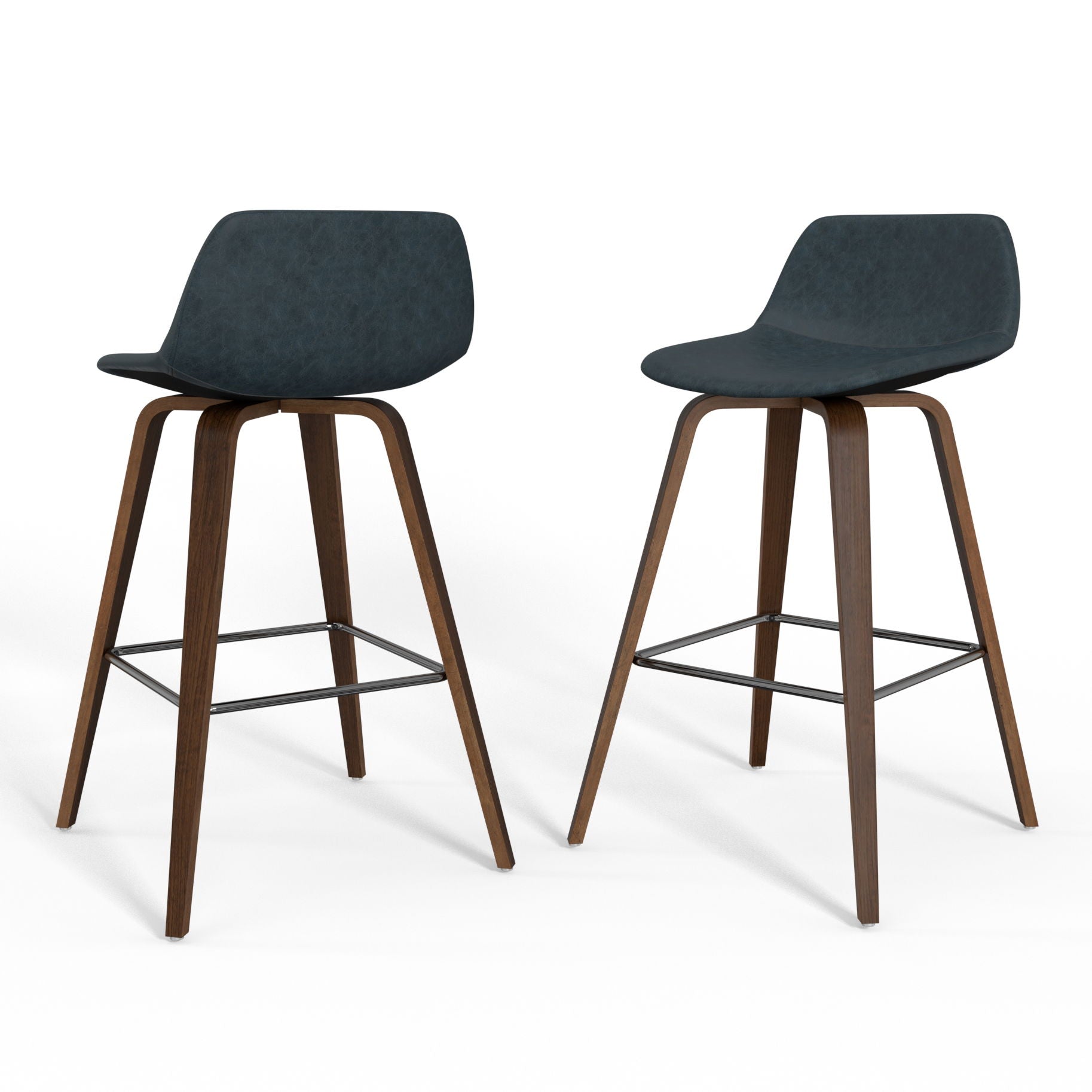 Randolph - Bentwood Counter Or Bar Height Stool (Set of 2) - Blue