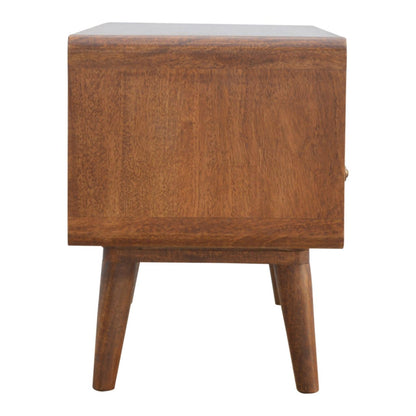Curved Media Unit - Chestnut