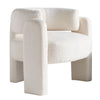 Boucle Upholstery Accent Chair - Beige
