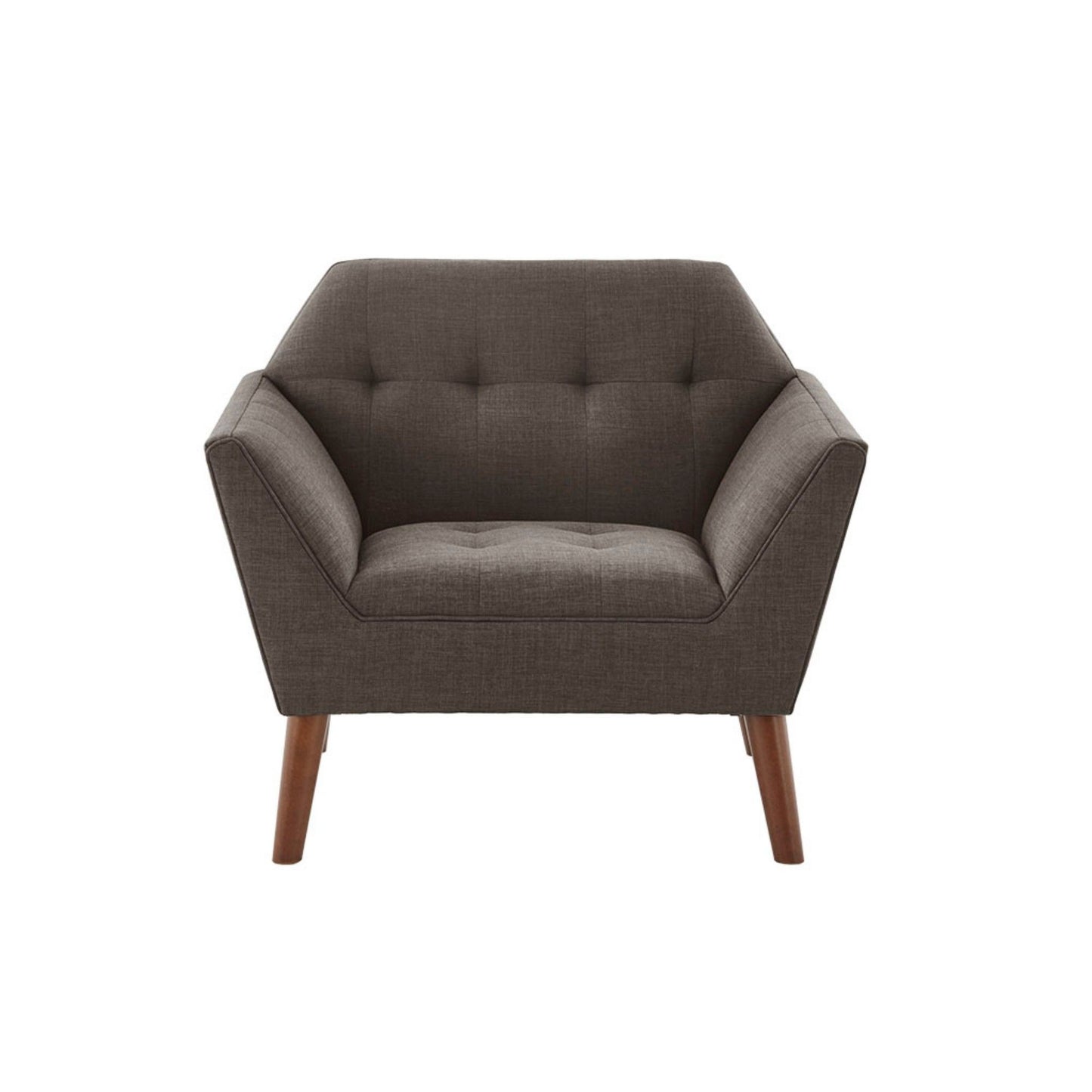 Lounge Chair Mid - Century Modern Style Polyester - Charcoal