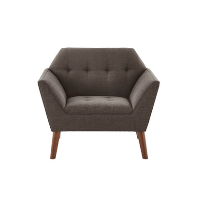 Lounge Chair Mid - Century Modern Style Polyester - Charcoal
