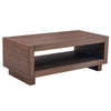 Modern Minimalist Rectangular Coffee Table Measuring Embodies The Simple Charm Of Mid Century Aesthetics, Adding A Touch Of Elegance To Your Living Room - Walnut