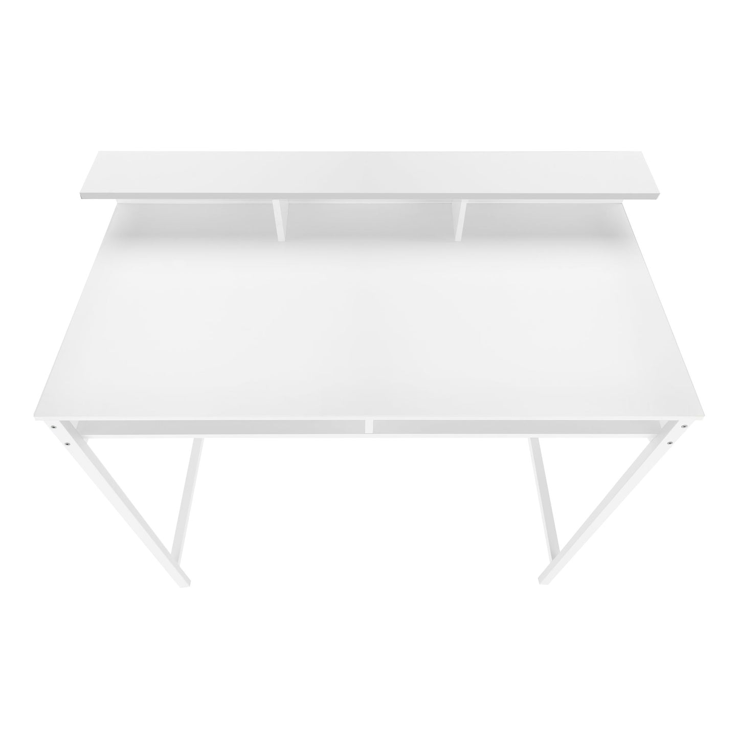 Computer Desk, Home Office, Standing, Storage Shelves, Laptop, Contemporary & Modern - White