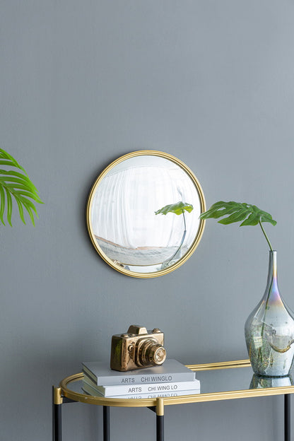 Round Mirror, Circle Mirror With Iron Frame For Living Room Bedroom Vanity, Entryway, Hallway - Gold