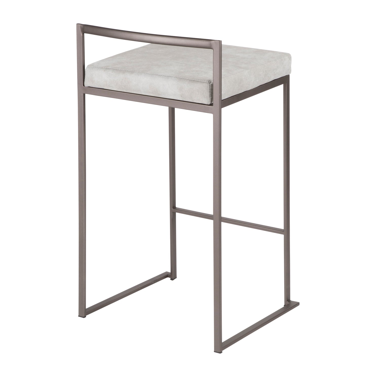 Fuji - Industrial Stackable Counter Stool (Set of 2) - Light Gray