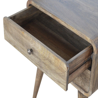 Curved Classic ed Nightstand - Gray Wash