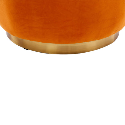 360 Degree Swivel Cuddle Barrel Accent Sofa Chair, Fluffy Round Armchair - Orange