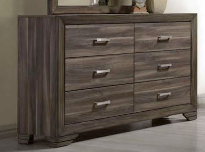 5 Drawer Chest - Antique Brown / Gray