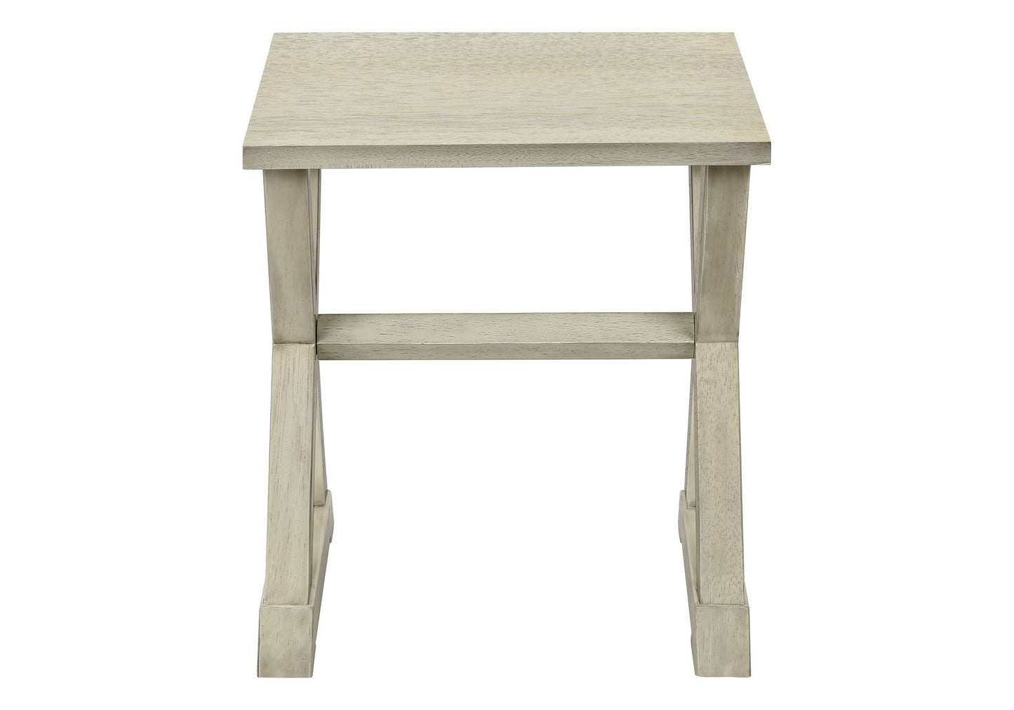Accent End Table, Square, Transitional - White