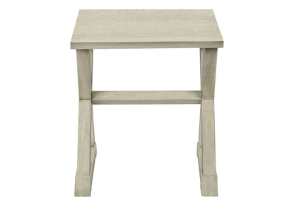 Accent End Table, Square, Transitional - White